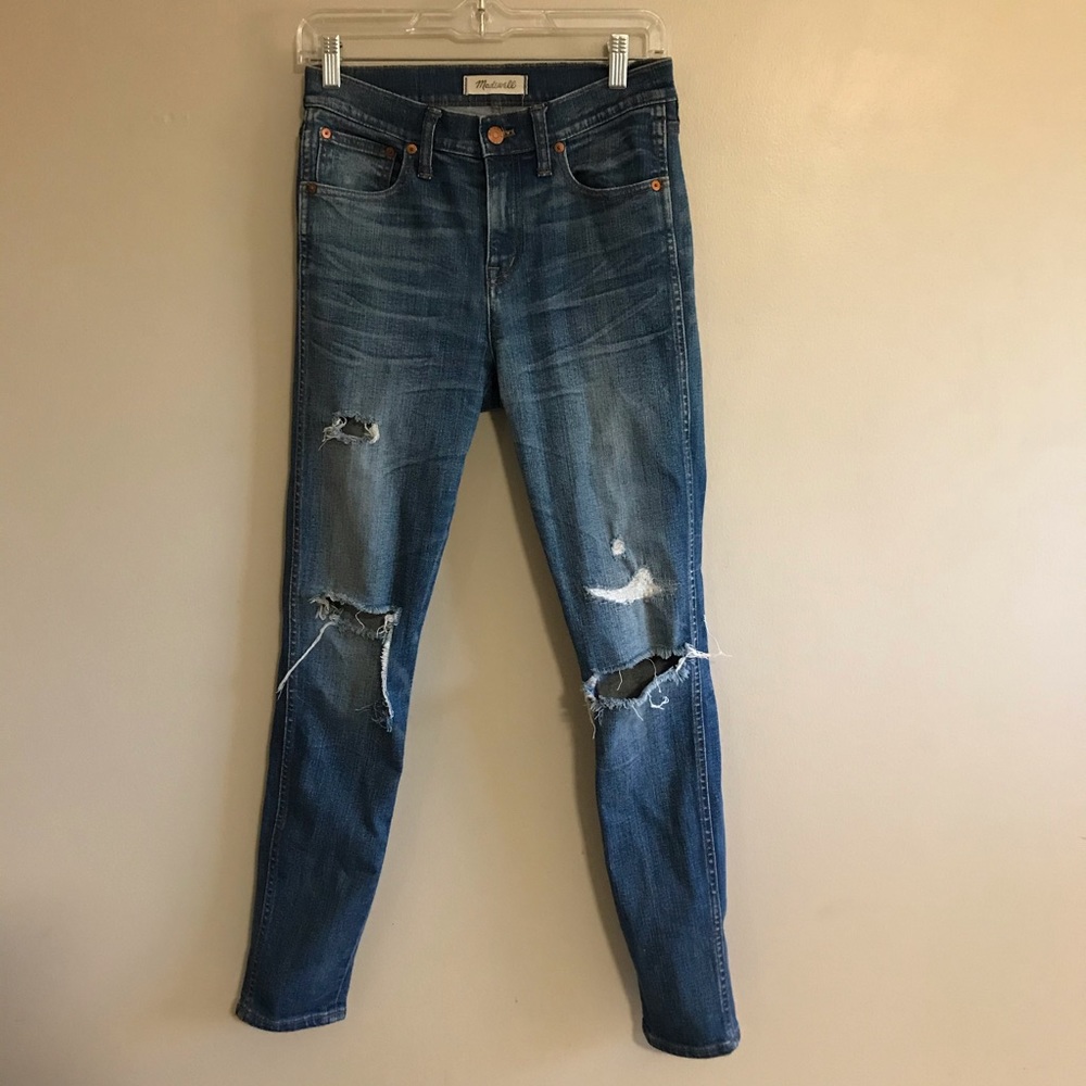 Madewell High-Rise Jeans: Torn-Knee edition S 26
